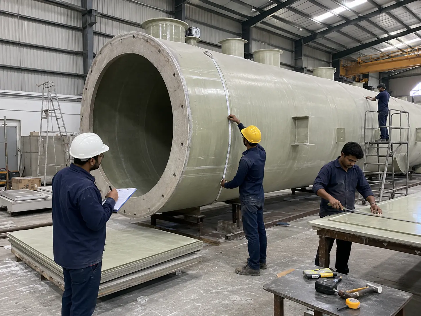 Vartika Fibre workshop and fabrication work