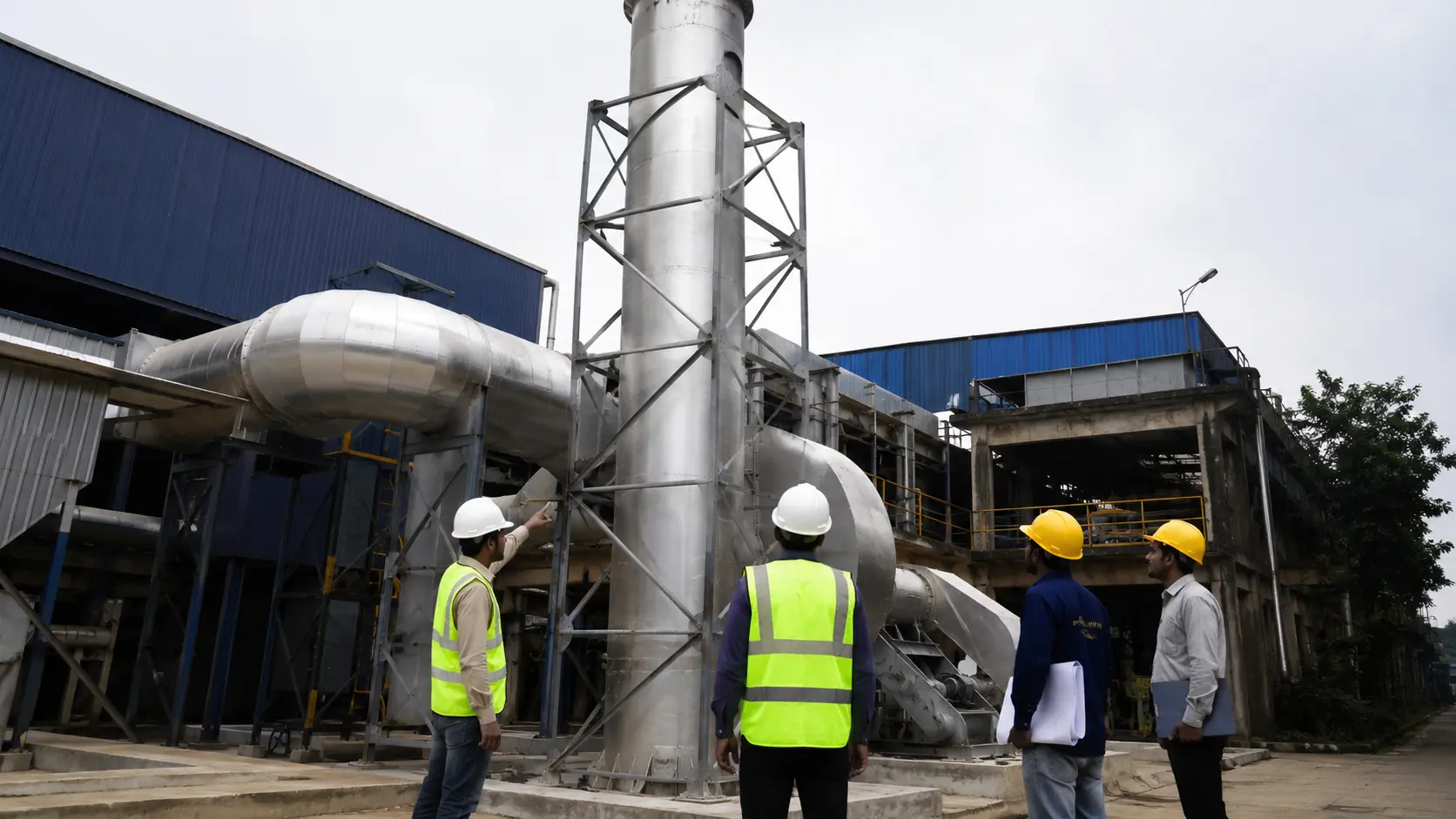 Industrial chimney installation support by Vartika Fibre
