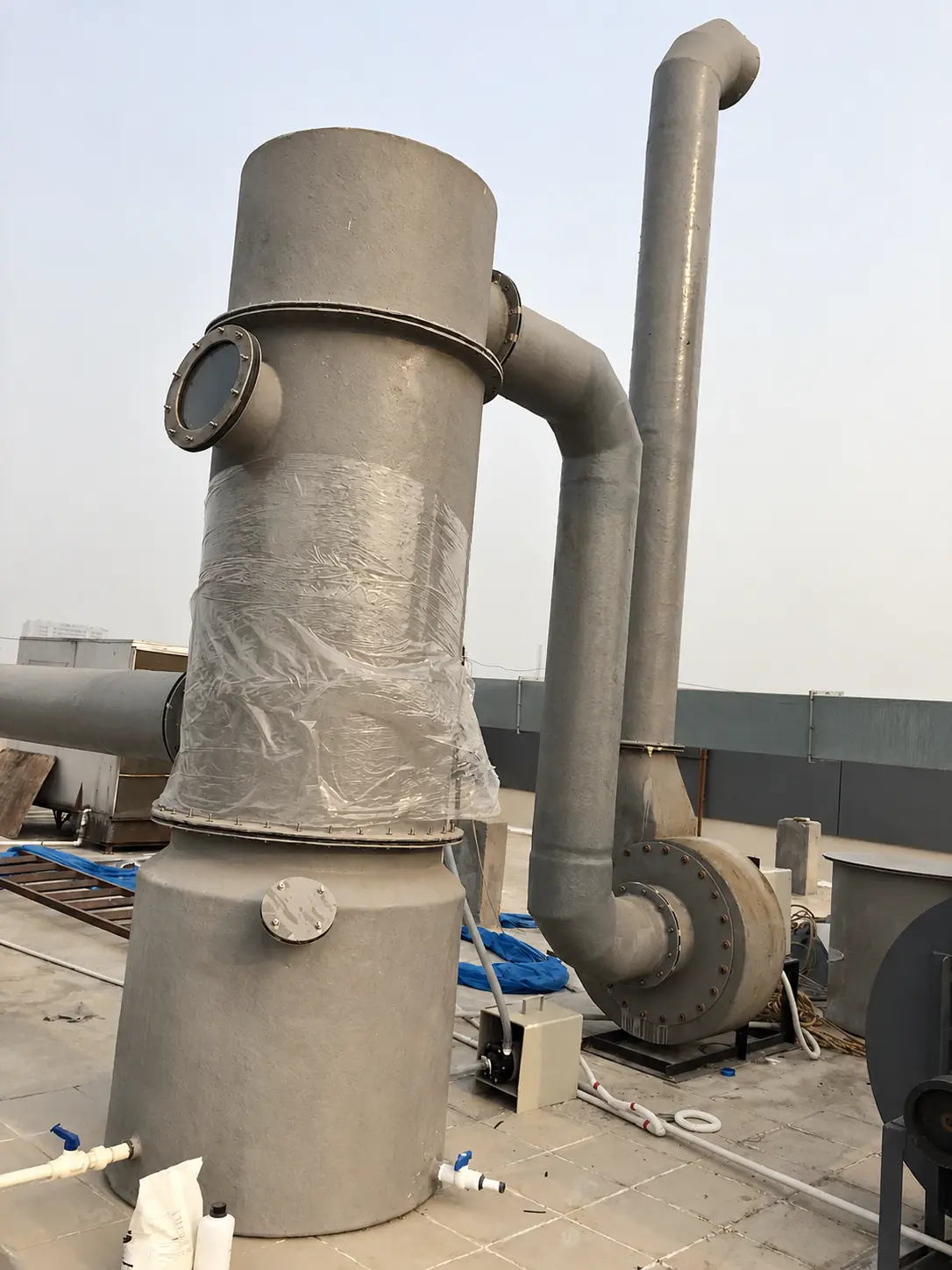 FRP scrubber installation support by Vartika Fibre