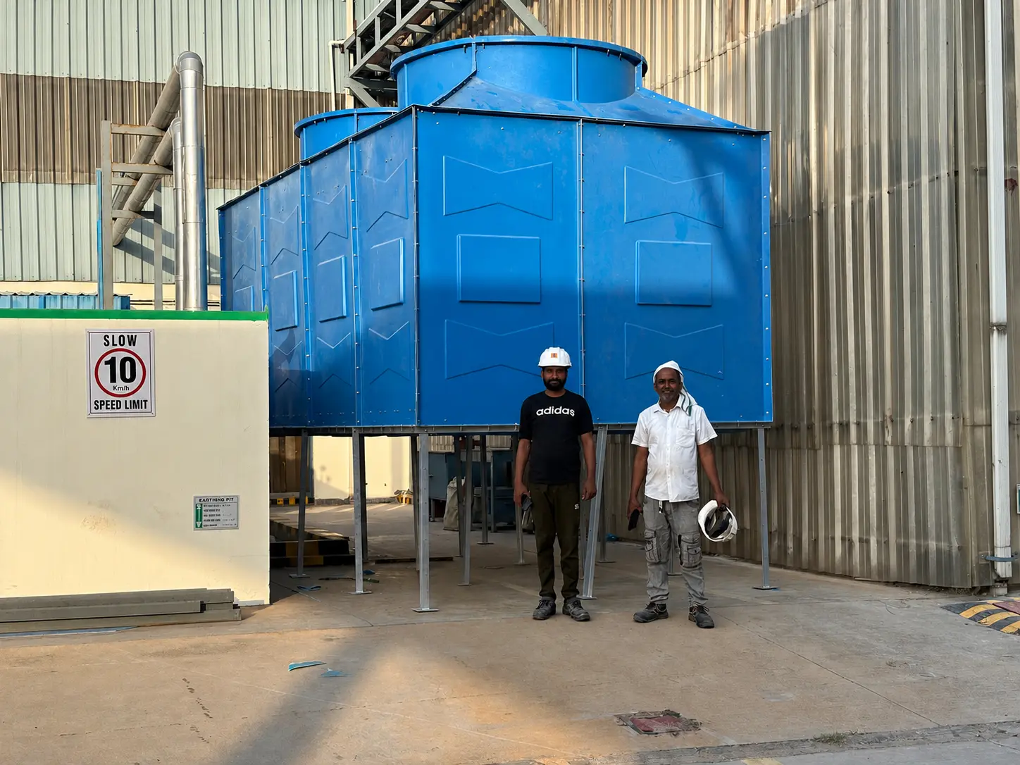 Industrial cooling tower manufactured by Vartika Fibre